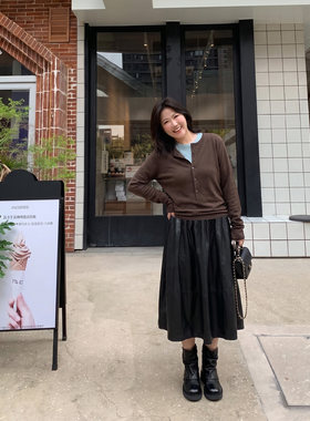 秋冬大码女装大方得体胖mm穿搭假两件针织衫适合微胖女生的上衣