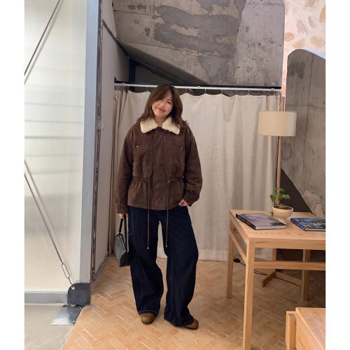 2026冬季新款Q了个T羽绒服微胖mm大码女装90白鸭绒麂皮外套
