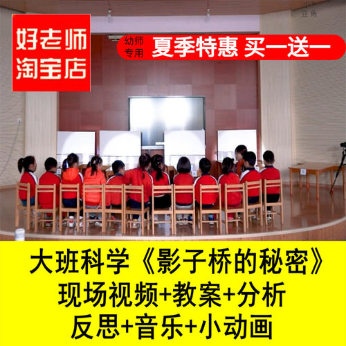 好老师幼 幼儿园课件课例大班光影科学 影子桥的秘密优质公开课