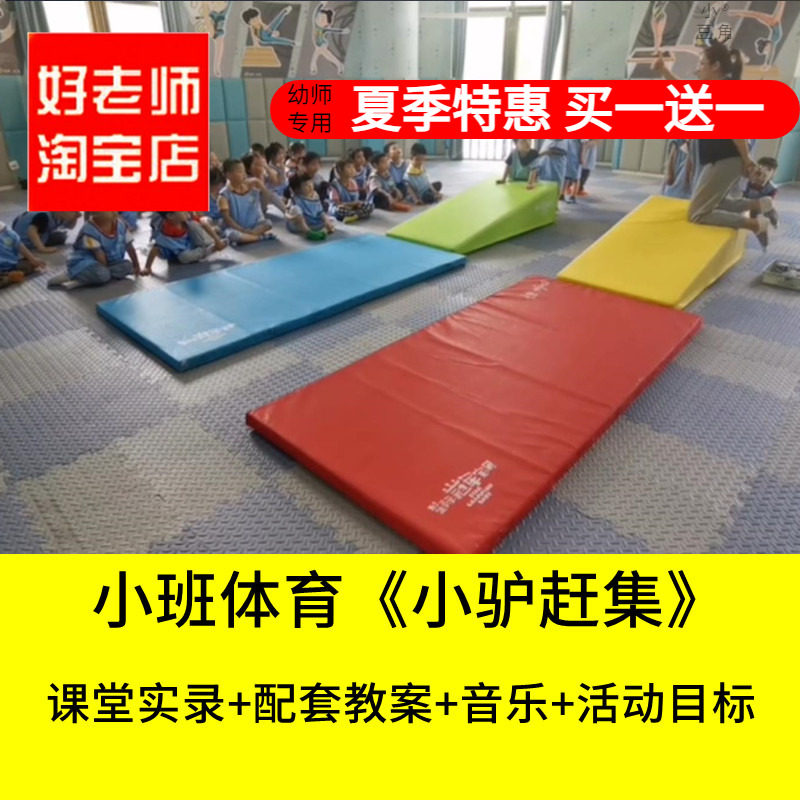 好老师幼儿园小班体育《小驴赶集》团身侧滚翻优质公开课视频教案