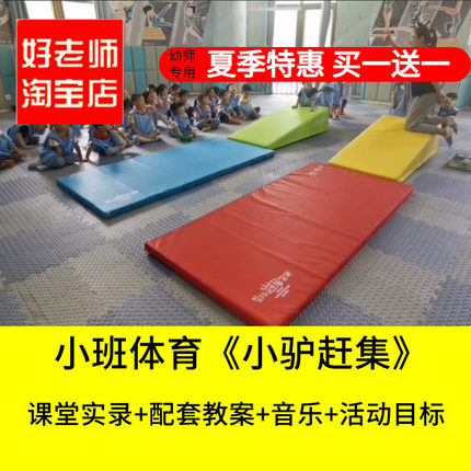 好老师幼儿园小班体育《小驴赶集》团身侧滚翻优质公开课视频教案