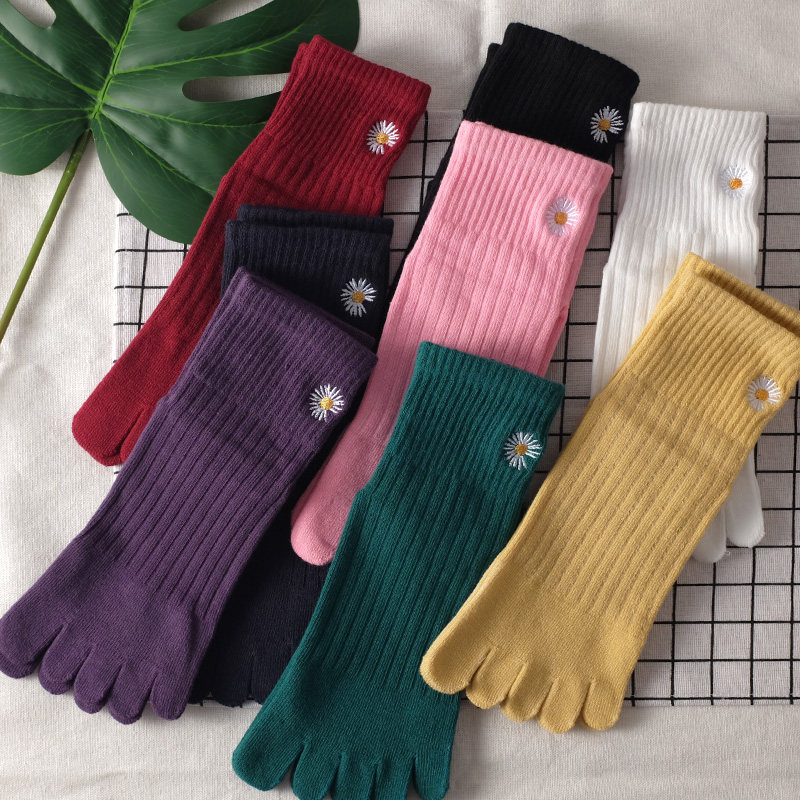 春夏女款五指袜学院棉质刺绣分趾袜短袜子小雏菊舒适ins潮分趾袜,女士内衣/男士内衣/家居服,短袜,淘宝优惠券,粉丝福利购,淘宝优惠卷