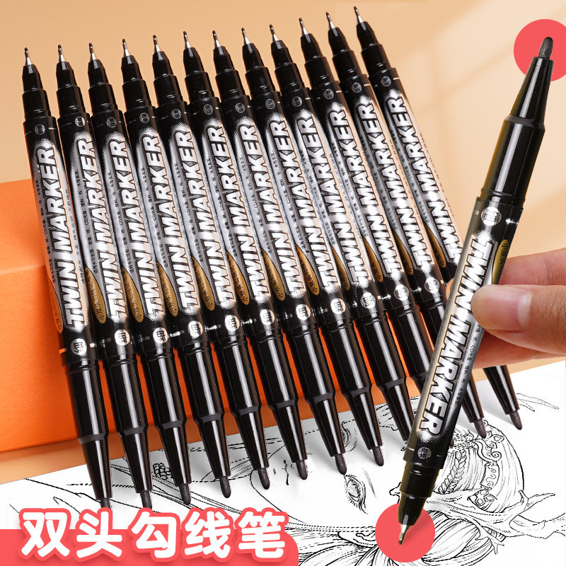 ������С˫ͷ�Ǻű����Բ���ɫ��ˮ��ɫϸͷС�Ź��߱�����ѧ���ö�ͯ�滭��ɫ��ɫ��ͷ��������ǩ��ר�� 9.9Ԫ