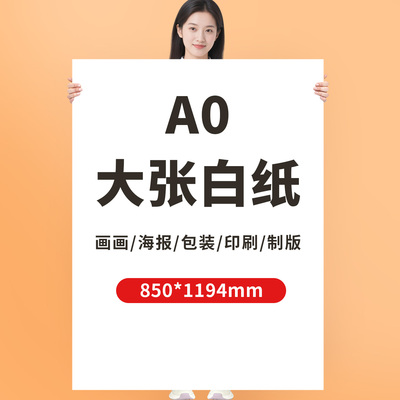 A0大张白纸教学培训用全开贴墙A1