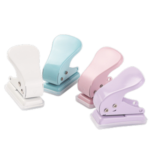 可得优单孔打孔机迷你小型便携式打洞器打眼器小号圆孔10张纸张学习活页手工手账收纳装订文件资料档案学生用