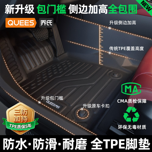 乔氏tpe汽车脚垫全包围包门槛