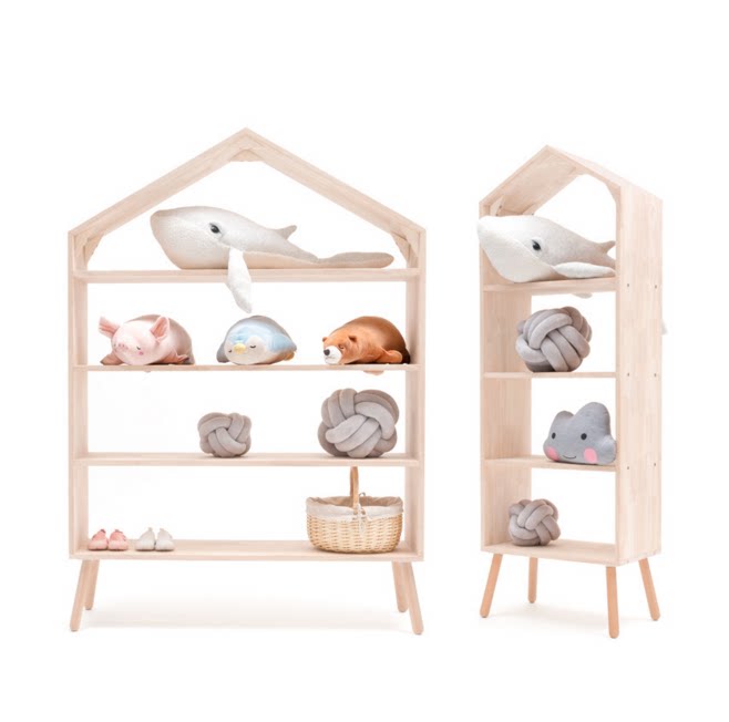 ins北欧风童装店货架置物架书架陈列展示架儿童放样品展示拍摄