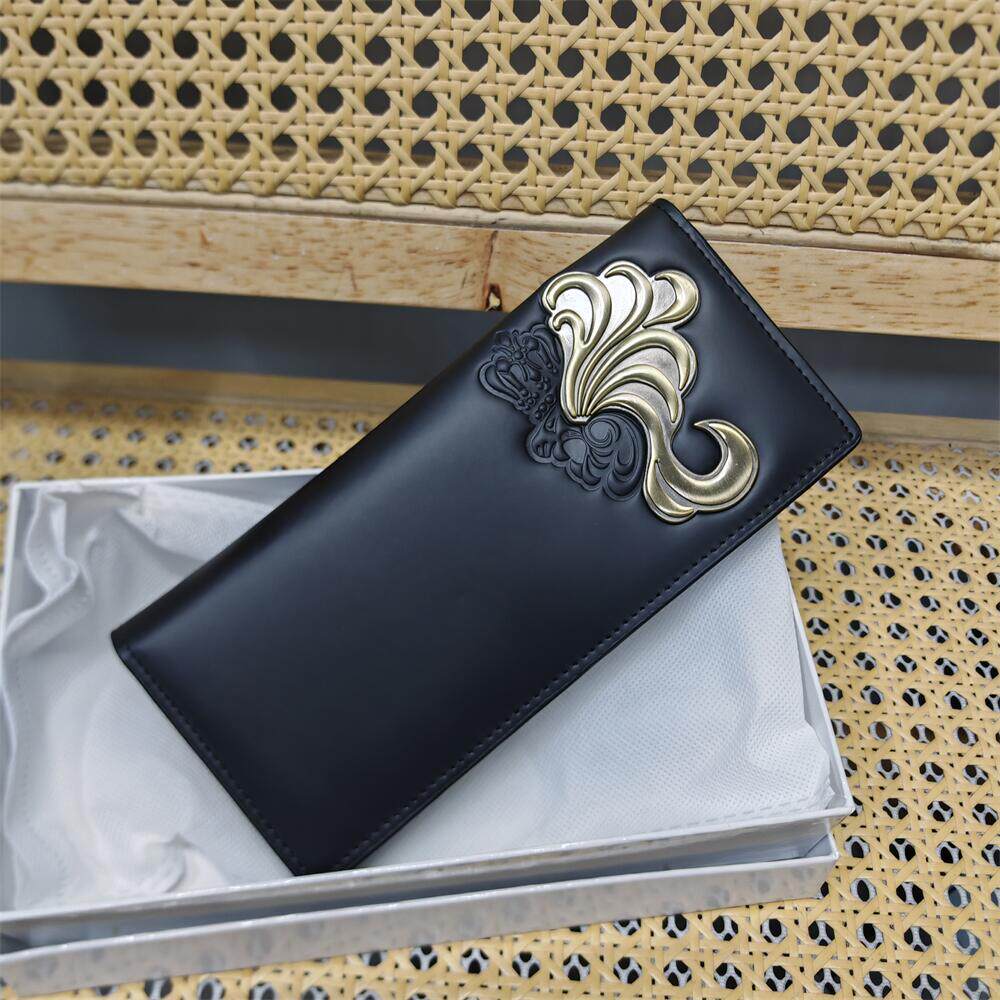 外贸长款头层牛皮树膏植鞣牛皮复古日韩专柜品牌真皮女士长款钱包