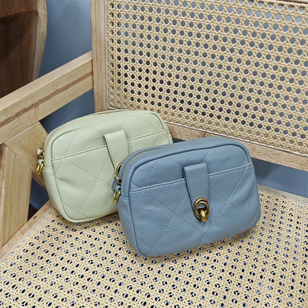 新款真皮软皮百搭女士小方包