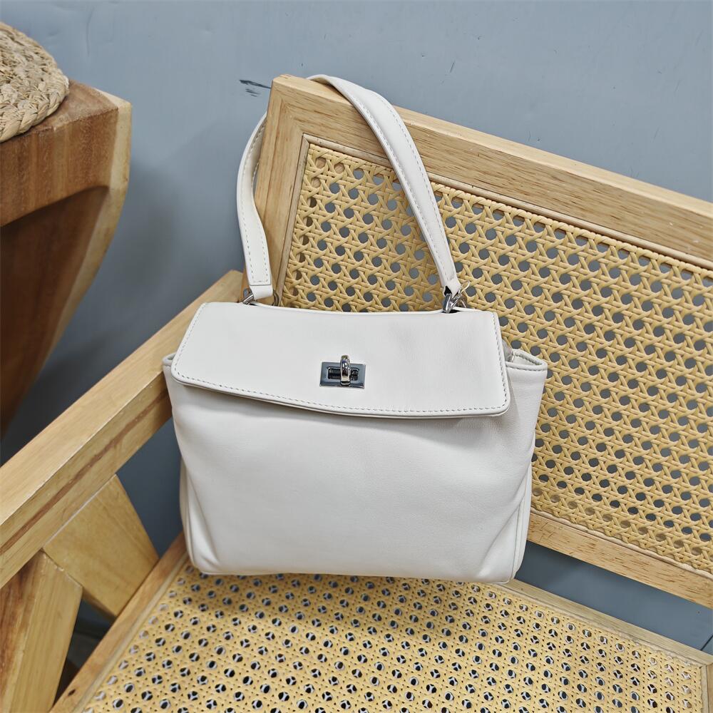 清货真皮斜挎铂金库存单肩女包