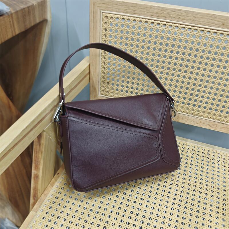 头层牛皮拼接真皮外贸出口尾货库存捡漏特价清货品牌手提斜挎女包