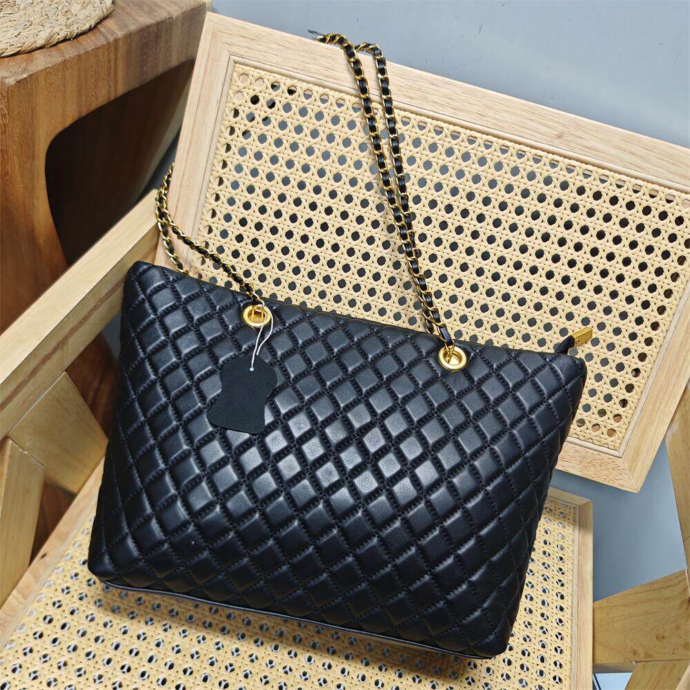 头层羊皮两个链条手提妈妈女大包2026新款真皮软皮购物袋托特女包