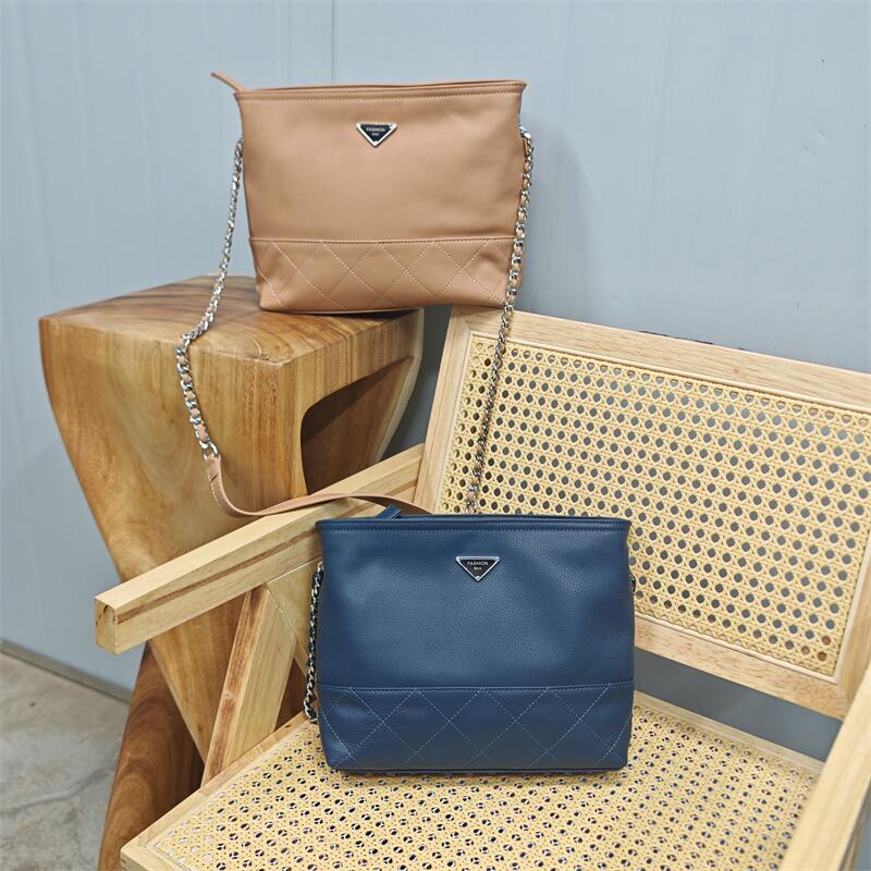 软皮菱格链条清仓仓库斜挎女士包