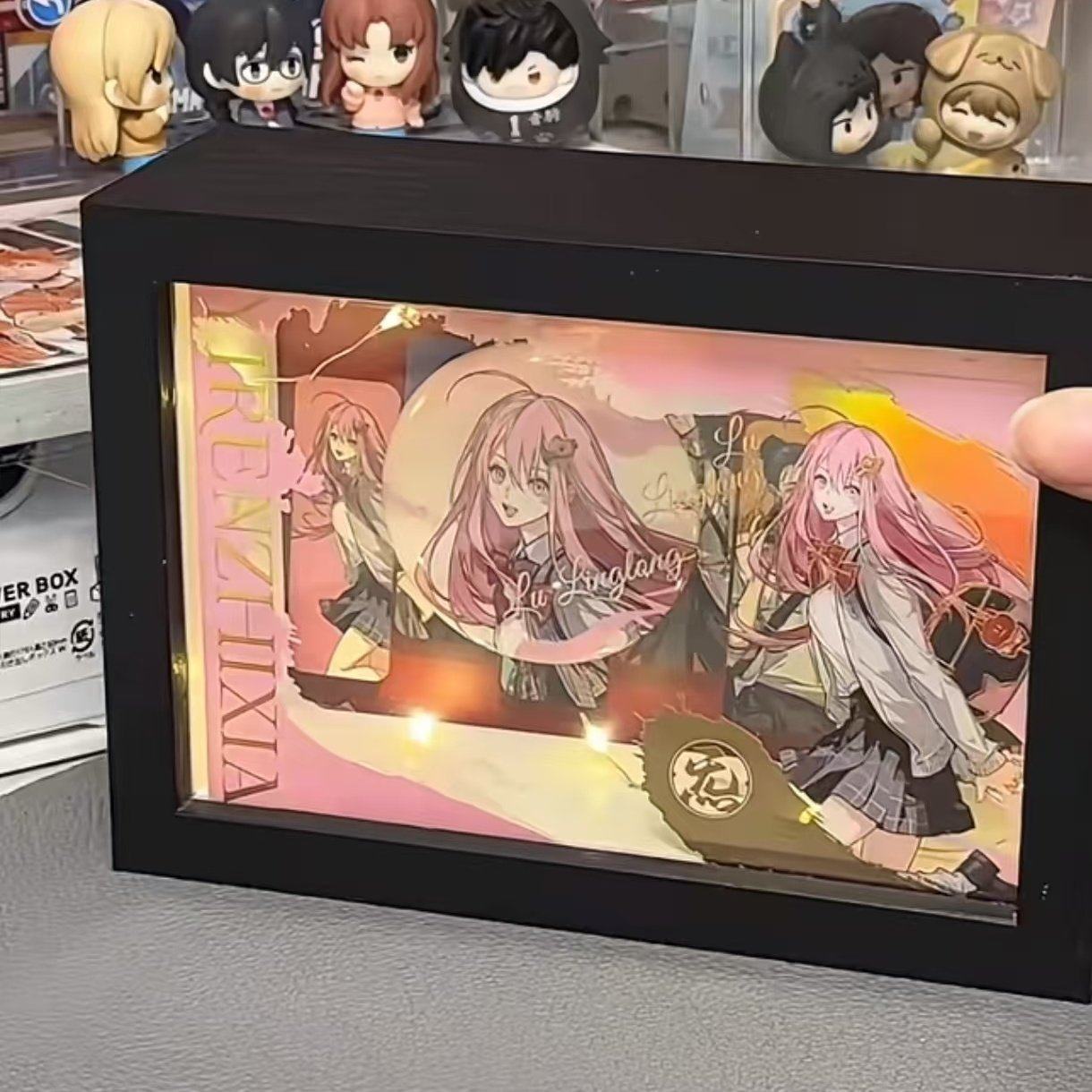 透卡改造相框小夜灯周边透卡改造手工diy海底捞一人之下联动,收纳整理,手办收纳盒,淘宝优惠券,粉丝福利购,淘宝优惠卷