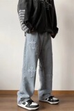 高街美式vibe风炸街裤子男女ins潮牌牛仔裤男N8075P45，男装牛仔裤，星座1116-2