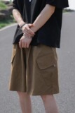 工装裤男夏季港风宽松直筒五分裤韩版百搭休闲阔腿裤DK110P32，男装休闲裤，星座1116-2