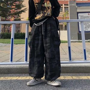 男秋季新款迷彩工装裤裤休闲裤抽绳裤子A390P38图片