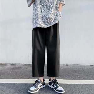 垂感休闲西裤男士秋季直筒宽松九分裤K602P30图片