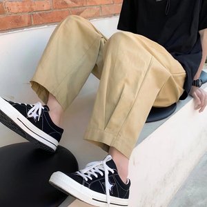 男夏季新款纯棉休闲阔腿裤K2971P35图片