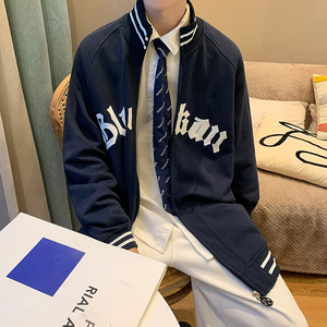 男秋季宽松休闲立领夹克J54P55图片