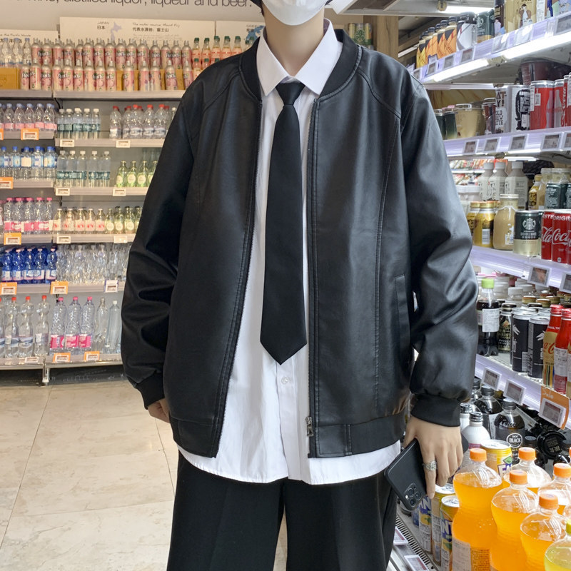 男秋冬PU皮夹克外套拉链立领JK106P65，男装皮衣，星座1116-2