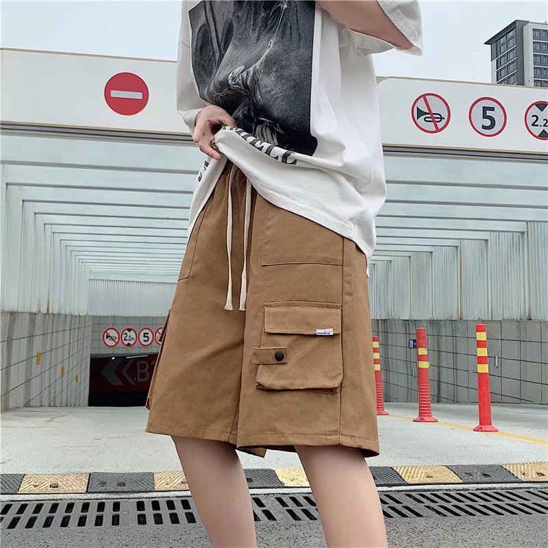 高街潮牌夏季工装短裤男潮流嘻哈宽松ins休闲百搭五分裤D75P30图片
