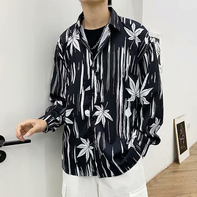 男秋季长袖衬衫花衬衣C198C198P28图片