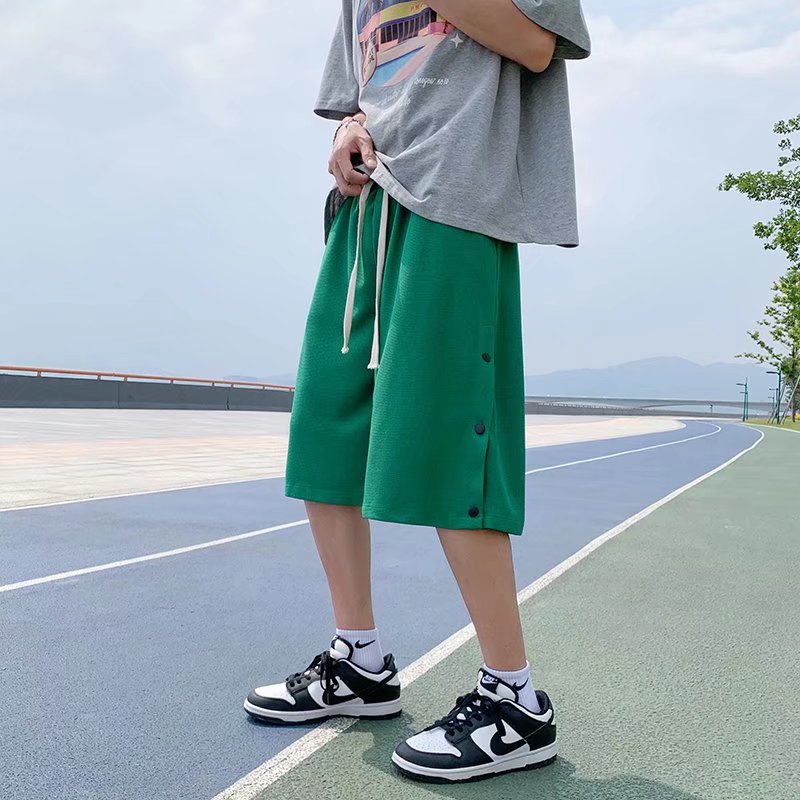 休闲短裤男夏季潮流宽松ins直筒阔腿五分裤港风外穿中裤G58P27,男装休闲裤,星座1116-2