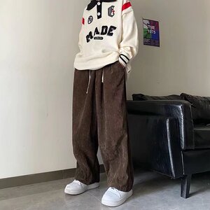 男秋冬新款宽松大码灯芯绒休闲裤A338P33图片