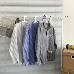 男秋季新款格子长袖衬衫C135P22图片