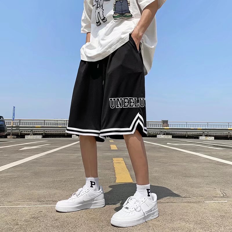 运动风篮球短裤男ins宽松过膝五分裤夏季潮流健身休闲裤K664P20,男装休闲裤,星座1116-2