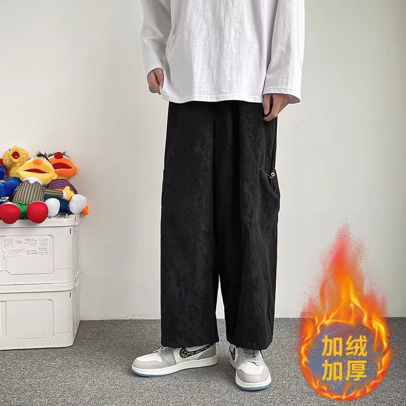 男秋冬新款加绒加厚不倒绒休闲灯笼裤灯芯绒A298P40图片
