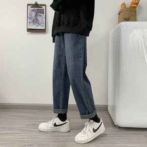 慵懒男水洗宽松百搭新款青年纯色复古N822P35图片