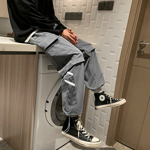 男士运动休闲裤九分裤工装裤图片