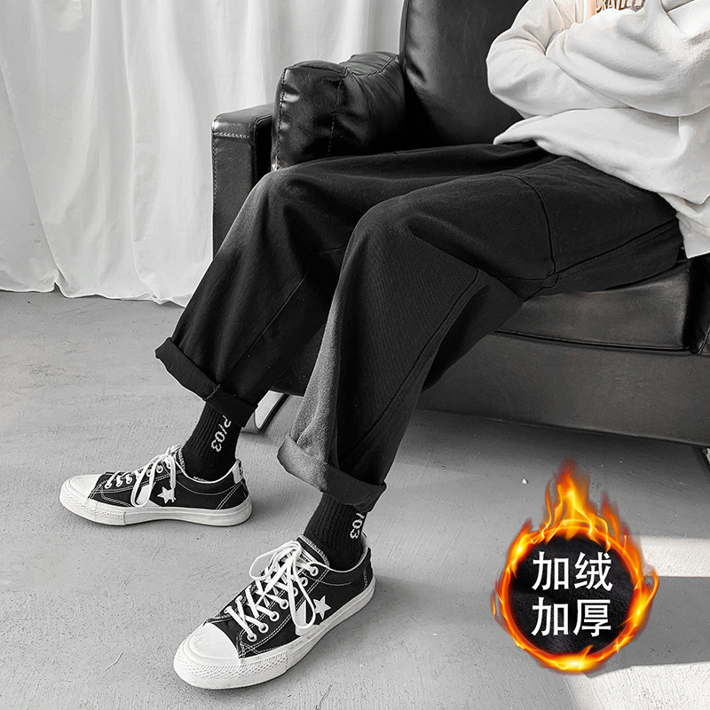 男秋冬加绒加厚休闲工装裤K15P35图片