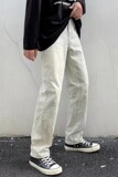 2023夏季黄泥染水洗做旧直筒牛仔裤男美式复古高街休闲裤N959P38，男装休闲裤，星座1116-2