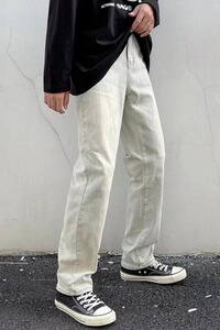 2023夏季黄泥染水洗做旧直筒牛仔裤男美式复古高街休闲裤N959P38图片