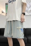 高街牛仔短裤夏季潮ins百搭直筒宽松五分裤港风痞帅薄款N8811P38，男装牛仔裤，星座1116-2