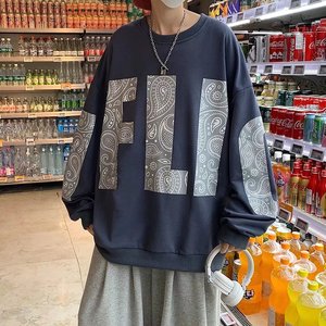男秋季圆领印花卫衣W029P30图片