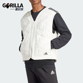 男士 保暖新款 拉链运动休闲V领棉马甲IS1263 阿迪达斯正品 Adidas