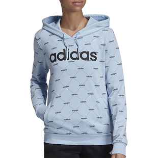 Adidas/阿迪达斯官方NEO女子时尚休闲连帽套头卫衣 EI6253