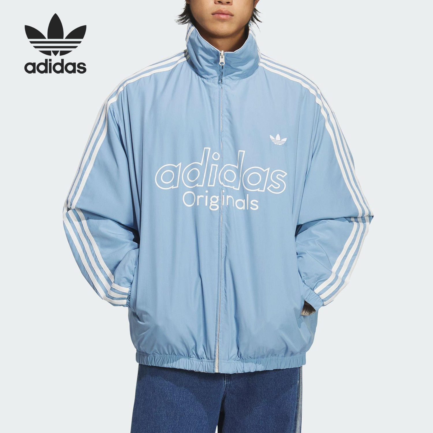 Adidas/阿迪达斯正品三叶草男士双面保暖宽松休闲棉服KS5955
