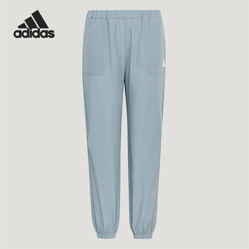 Adidas/阿迪达斯正品夏季儿童休闲宽松凉感运动梭织长裤KZ2766