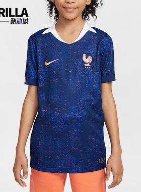 Nike/耐克正品Dri-FIT大童足球透气宽松经典运动短袖FZ9199-492