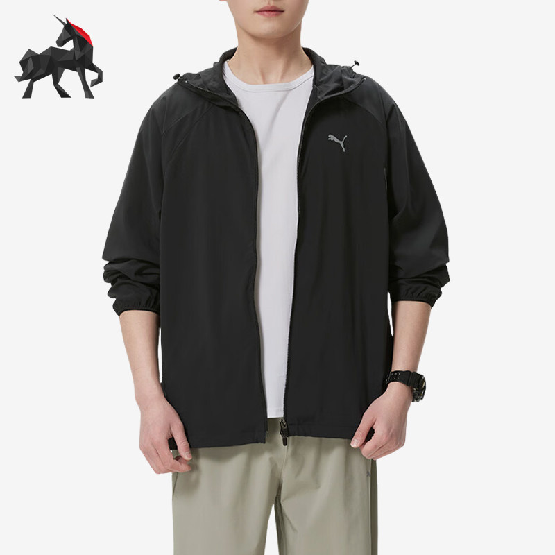 Puma/彪马正品男士黑色夹克户外风衣防风经典夹克外套694461-01