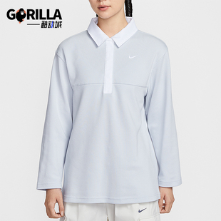 T恤IF0358 Nike 翻领套头长袖 Sportswear女士运动经典 043 耐克正品