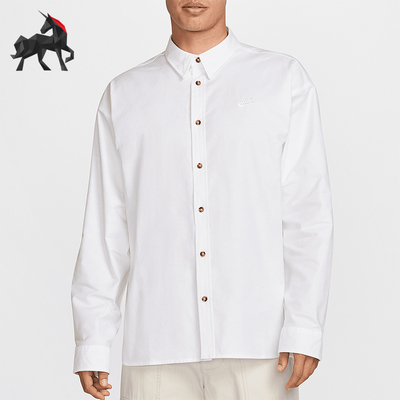 Nike/耐克正品2025春季新款男士简约翻领透气衬衫HM9591-100