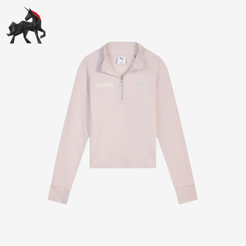 Puma/彪马正品Pace跃马系列半拉链修身针织经典休闲卫衣636175-70