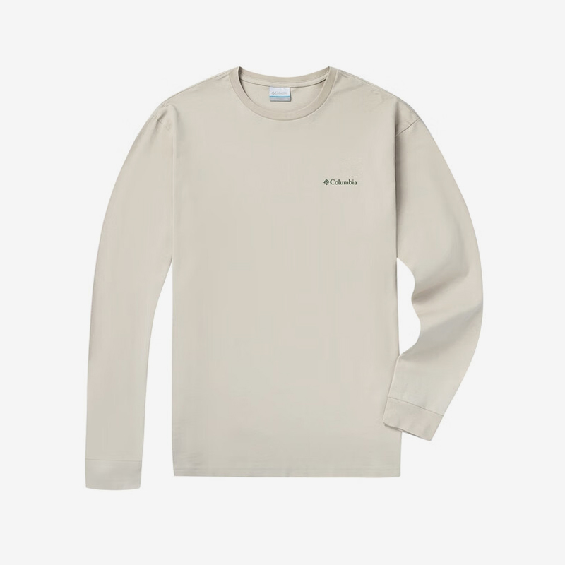 哥伦比亚男士圆领简约长袖T恤