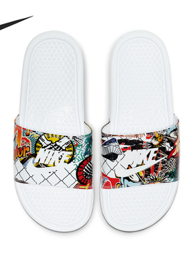 Nike/耐克正品 BENASSI JDI PRINT 女子休闲运动拖鞋CK0731-111